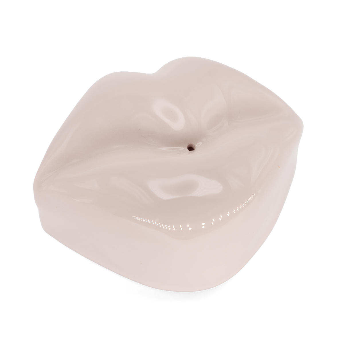 Zartrosa Porzellan Räucherstäbchenhalter "Smoking Lips" Lippen - handgemacht in Berlin.